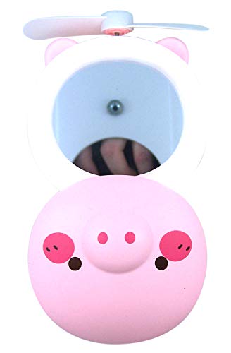 Pink Pig Small Personal Hand Held Fan, 3 1/2 Inch