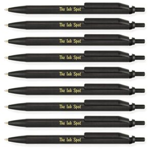 100 excel classic click personalized custom printed retractable pens – color solid black