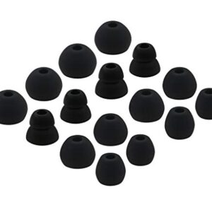 ALXCD Replacement Eartips Silicone Earbuds Buds Set Compatible with Powerbeats Pro, 8 Pairs S/M/L/D 4 Sizes Soft Silicone Earbuds Tips, Compatible with Powerbeats Pro Headphones PB Pro (Black)
