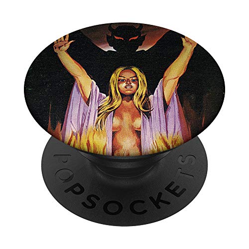 Vintage Satan Evil Blonde Pin Up Girl Devil Worship Pinup PopSockets PopGrip: Swappable Grip for Phones & Tablets