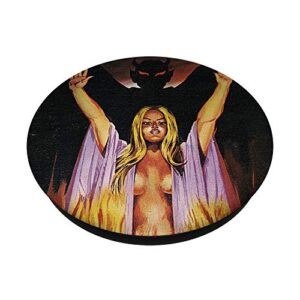 Vintage Satan Evil Blonde Pin Up Girl Devil Worship Pinup PopSockets PopGrip: Swappable Grip for Phones & Tablets