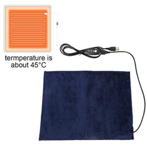 USB Heating Pad 5V 2A Electric Cloth Heater Pad, Dog and Cat Bed Mats Terrarium Heat Mats Pet Supplies Heating Element for Abdomen Lumbar Pet Cat Warmer Mat, 45, 9.5 * 11.8inch