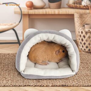 Niteangel Guinea Pig Cave Beds Cozy House Bedding for Rats Chinchilla Degu Ferrets Hedgehog (Grey)