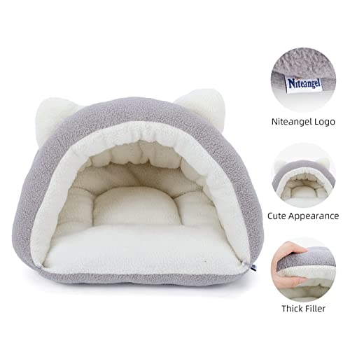 Niteangel Guinea Pig Cave Beds Cozy House Bedding for Rats Chinchilla Degu Ferrets Hedgehog (Grey)