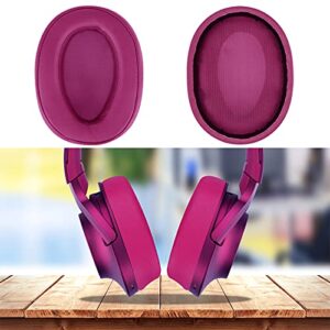 Geekria QuickFit Replacement Ear Pads for Sony MDR-100A MDR-100AAP MDR-H600A Headphones Earpads, Headset Ear Cushion Repair Parts (Bordeaux Red)