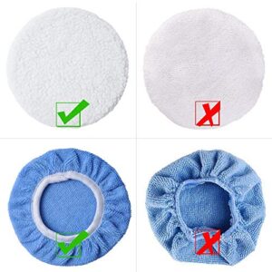 OTUAYAUTO Microfiber Polishing Bonnets 20Pcs - Orbital Buffer 5-6 inch Polisher Pad Cover - Car Waxing Applicator Bonnet