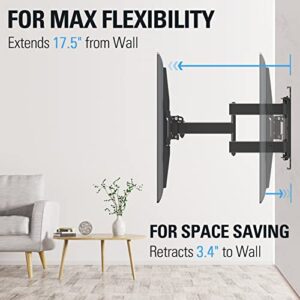 Mounting Dream TV Mount Full Motion TV Wall Mount for Most 32-65 Inch Flat Screen TV, Wall Mount TV Bracket with Dual Arms, Max VESA 400x400mm and 99 LBS, Fits 16", 18", 24" Studs MD2380-24K TV Mounts