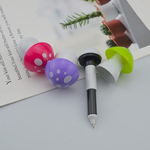 SWTOOL 30pcs Mushroom Ballpoint Pen Cute Cartoon Retractable Ball Pen for Kids (Random Color)