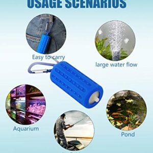 Useekoo USB Aquarium Air Pump, Ultra Durable & Quiet USB Nano Air Pump, Small Air Bubbler for Aquarium Fish Tank with Air Stone and Silicone Tube - Dark Blue