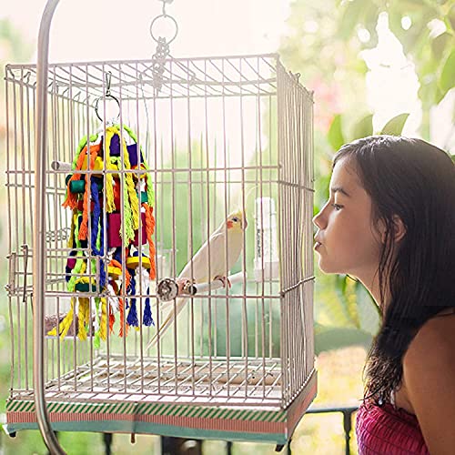 Rypet Large and Small Parrot Chewing Toys - Parrot Cage Bite Toys Wooden Block Tearing Toys for Conures Cockatiels African Grey and Other Amazon Parrots