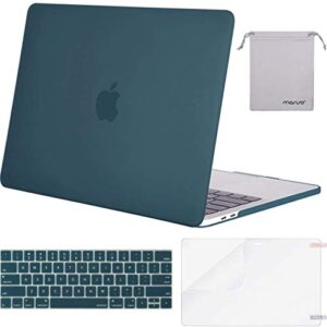 MOSISO Compatible with MacBook Pro 13 inch Case M2 2023, 2022, 2021-2016 A2338 M1 A2251 A2289 A2159 A1989 A1708 A1706, Plastic Hard Shell&Keyboard Cover&Screen Protector&Storage Bag, Deep Teal