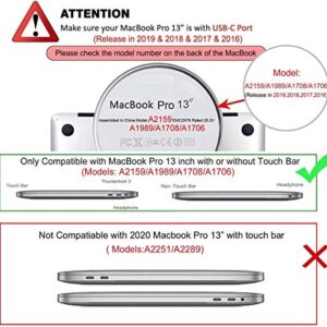 MOSISO Compatible with MacBook Pro 13 inch Case M2 2023, 2022, 2021-2016 A2338 M1 A2251 A2289 A2159 A1989 A1708 A1706, Plastic Hard Shell&Keyboard Cover&Screen Protector&Storage Bag, Deep Teal