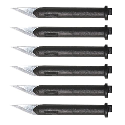 Excel Blades #65 Pen Knife Replacement Blades, Compatible with K47 Executive Retractable Hobby Knife, Set of 6 Blades for Craft Knife, Made in the USA, Cutting, Scoring, Trimming and More