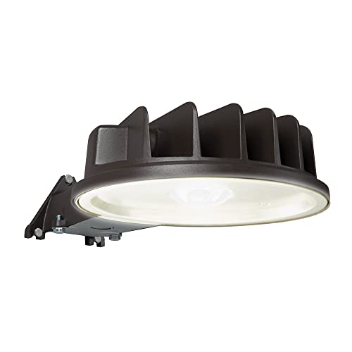 Bronze Outdoor Integrated LED Dusk to Dawn Area Light with Built-in Photocell Sensor, 5400 Lumen, 5000K Color Temp