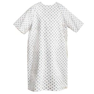 talvania hospital gown - unisex patient gowns - back tie - fits up to xxl (1 pack)