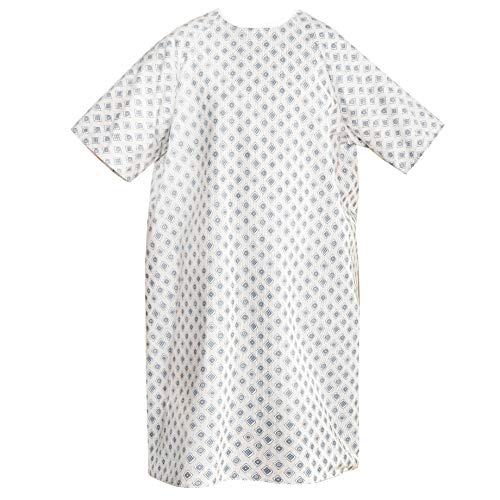 TALVANIA Hospital Gown - Unisex Patient Gowns - Back Tie - Fits up to XXL (1 Pack)