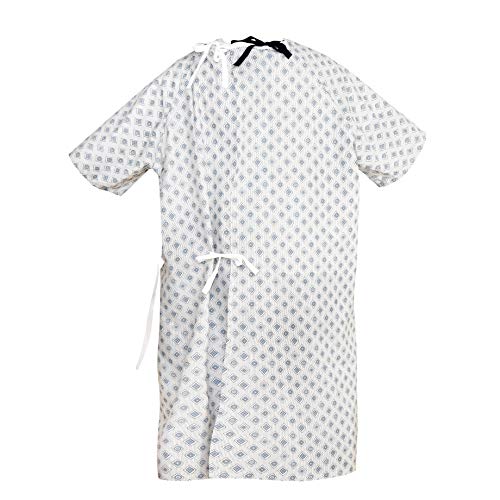 TALVANIA Hospital Gown - Unisex Patient Gowns - Back Tie - Fits up to XXL (1 Pack)