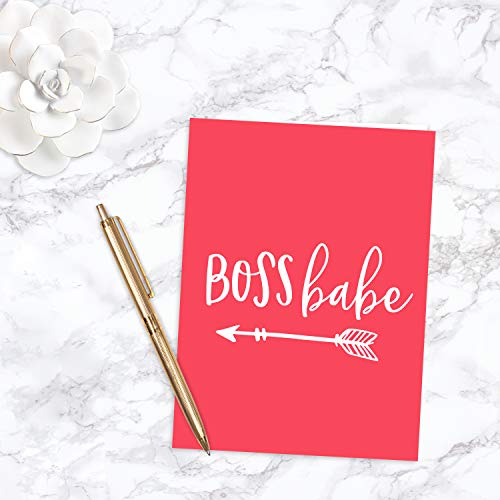 Canopy Street Female Empowerment Note Cards / 12 Everyday Feminist Boss Babe Encouragement Cards / 6 Feminine Positive Affirmation Designs / 4 5/8" x 6 1/4" Strong Women Friendship Greeting Cards