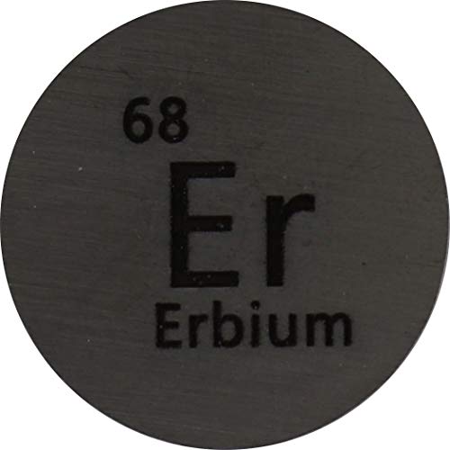 Erbium (Er) 24.26mm Metal Disc 99.9% Pure for Collection or Experiments