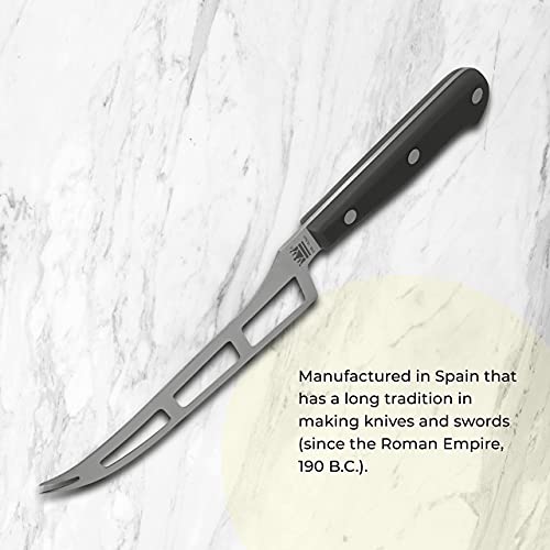 M&G 6-1/8" French Cheese Knife - Black POM Handle - Regular Box - Designed and Made in Europe