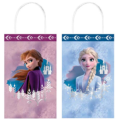 Disney Frozen 2 Hot Stamped Kraft Bag | 8 1/4" x 5 1/4" x 3 1/4" | Multicolor - 8 Pcs.