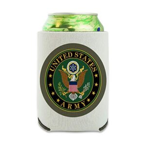 u.s. army united states army eagle logo can cooler - drink sleeve hugger collapsible insulator - beverage insulated holder