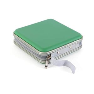 Home Wing CD/DVD Case 30 Capactiy Hold for Car Trip Hard Plastic DVD Storage for Kids Collection Green