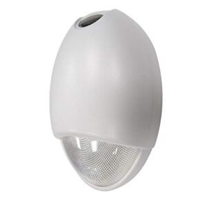 outdoor led emergency light with photocell and battery backup - white finish