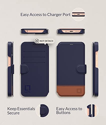 LUPA Legacy iPhone 11 Wallet Case for Women and Men - Case with Card Holder - [Slim + Durable] - Faux Leather -Flip Cell Phone case- i Phone 11 Purse Cases - Folio Cover - Desert Sky