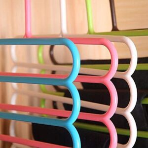 Color Five-Layer Pants Rack Multi-Function Wardrobe Hanging Pants Hanger Scarf Scarf Tie Rack Blue