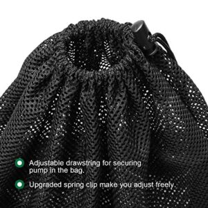 Coolrunner Pump Barrier Bag, 17.3"x 17.3" Pond Pump Filter Bag, Black Media Bag Large Pump Mesh Bag for Pond Biological Filters