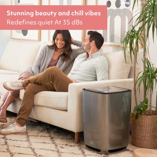 Aeris aair 3-in-1 Pro Air Purifier - True HEPA H13 Filtration - Eliminate Particulates from Large Rooms - Smart Sensor Technology - Quiet/Low Noise - Wi-Fi Connectivity - (Graphite)