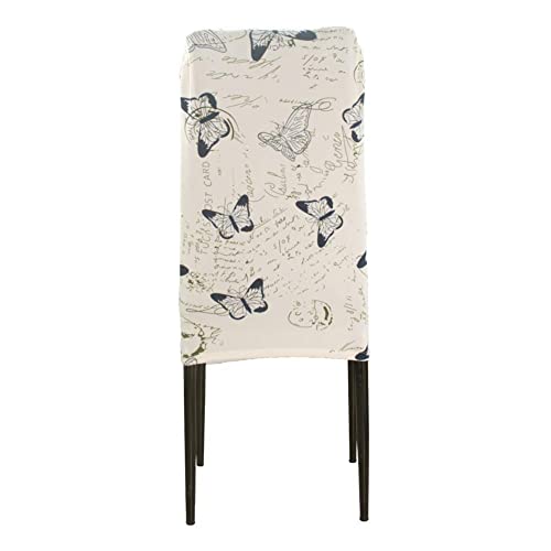 Hooshing Chair Covers Butterfly Stretch Washable Durable for Dining Room Set of 2
