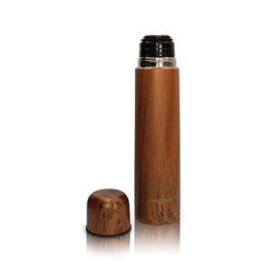 Kalmateh Modern & Elegant Yerba Mate Thermos- Double Walled, Stainless Steel (Wood, 1000ml)