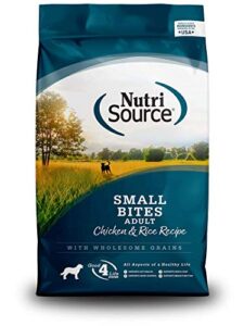 nutrisource adult chicken & rice small bites dog food 15lb