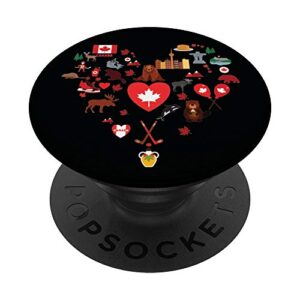 proud canadian symbols made in canada maple leaf flag popsockets popgrip: swappable grip for phones & tablets