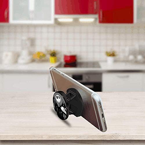 Cell Phone Finger Stand Holder, Jack Skellington Grip Foldable Phone Mount Expanding Kickstand Compatible with All Tablets and Smartphones