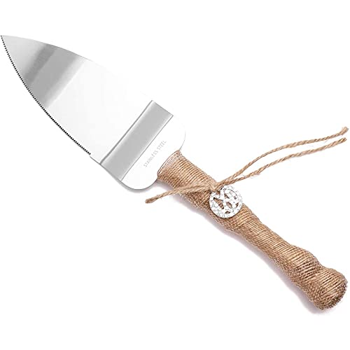 Rustic Wedding Cake Knife and Server Set (2 Pieces)