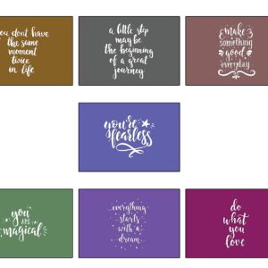 45 Shades of Motivation - Set of 45 postcards. 45 Different Motivational and Inspirational Quotes