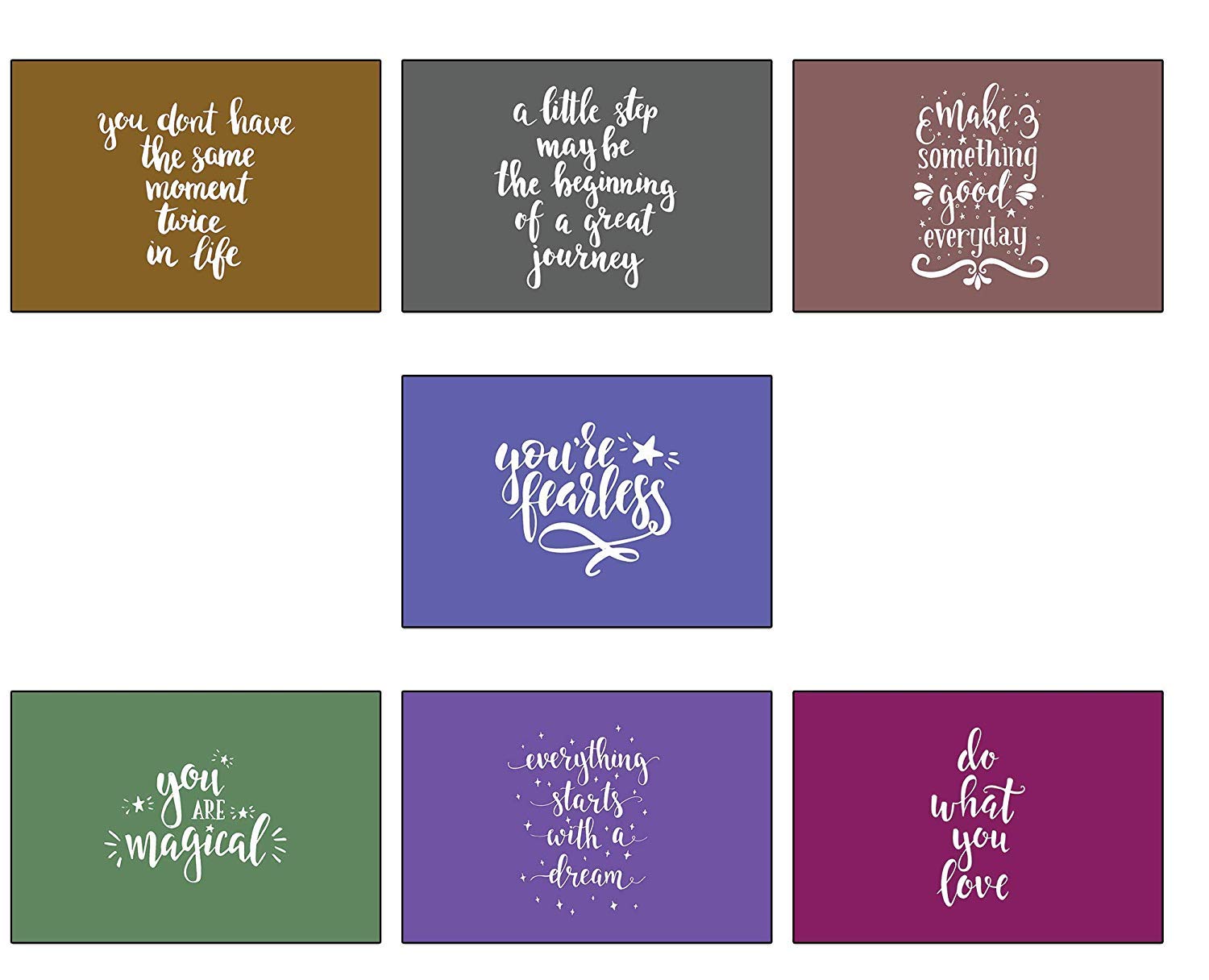 45 Shades of Motivation - Set of 45 postcards. 45 Different Motivational and Inspirational Quotes