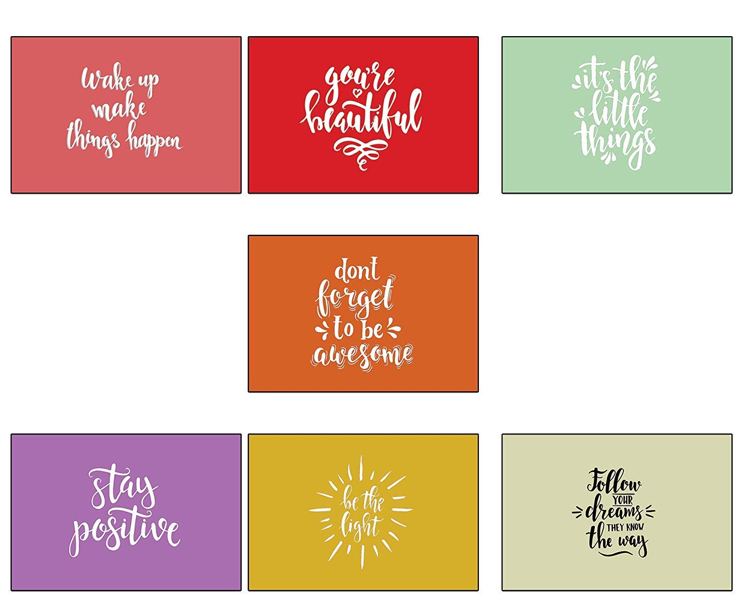 45 Shades of Motivation - Set of 45 postcards. 45 Different Motivational and Inspirational Quotes