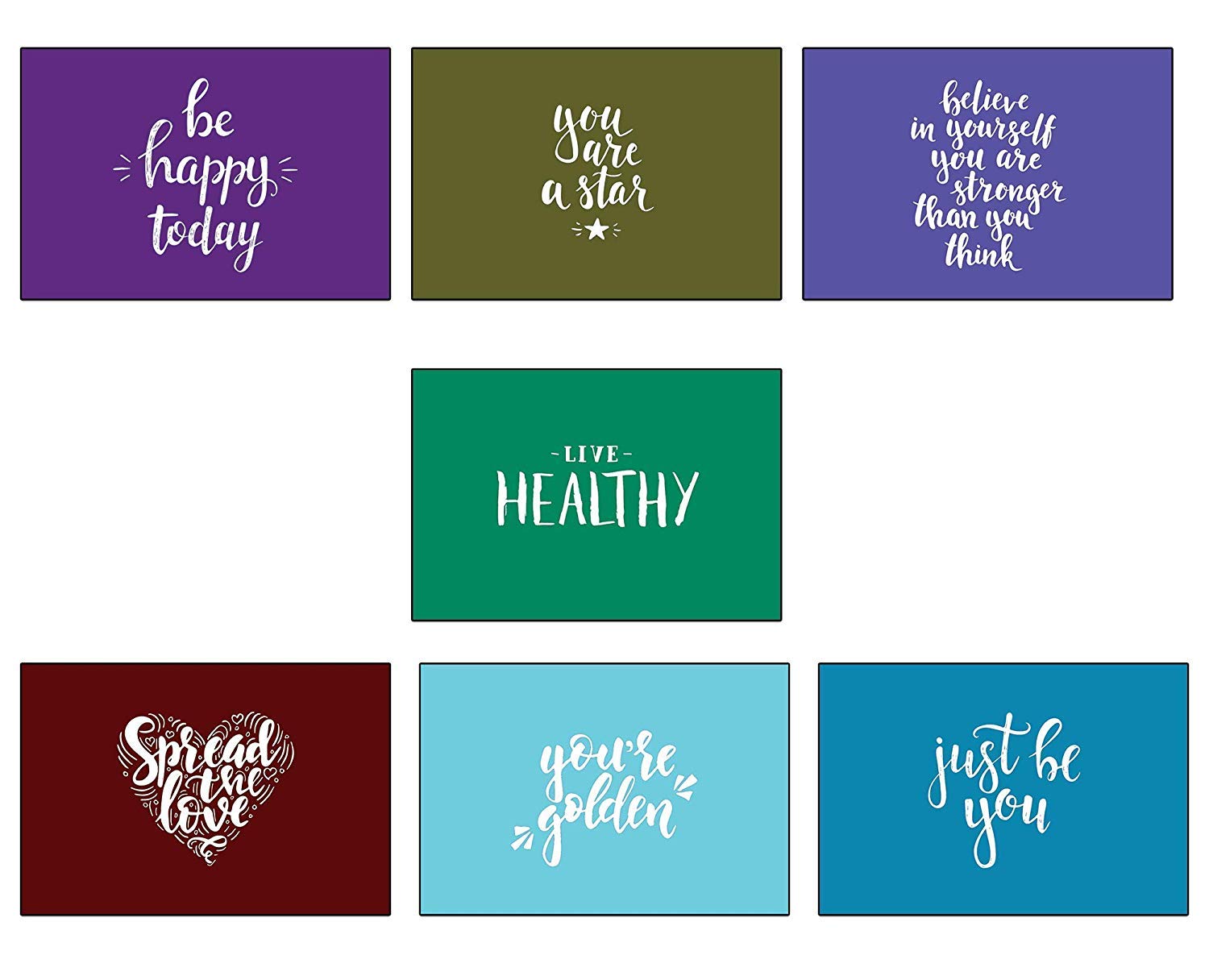 45 Shades of Motivation - Set of 45 postcards. 45 Different Motivational and Inspirational Quotes