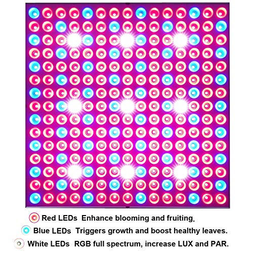 Skylaxy LED Grow Light, Plant Grow Lights for Indoor Plants Full Spectrum 75W Panel Growing Lamp with Timer for Seedling Veg and Flower (2 Pack)