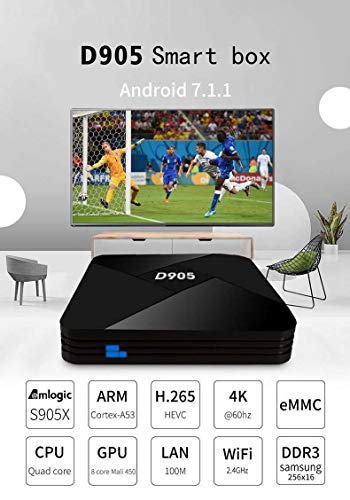 Android TV Box, Diyomate 4K Android Smart TV Box Amlogic S905 Quad Core Media Player Support 3D WiFi HDMI for Home Entertainment