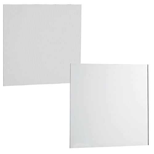 Bright Creations 50 Pack Square Glass Mirror Tiles, 4 Inch Panels for Crafts, Centerpieces, DIY Home Decor
