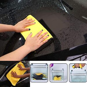 Car Cleaning Kit Wheel Brush Auto Dust Collector Tire Brush Air Conditioning Microfiber Thicken Towel Windshield Cleaning Tool Small Spray Bottle Gentle Effective Car Wash Tool Set Canvas Bag(6 Packs)