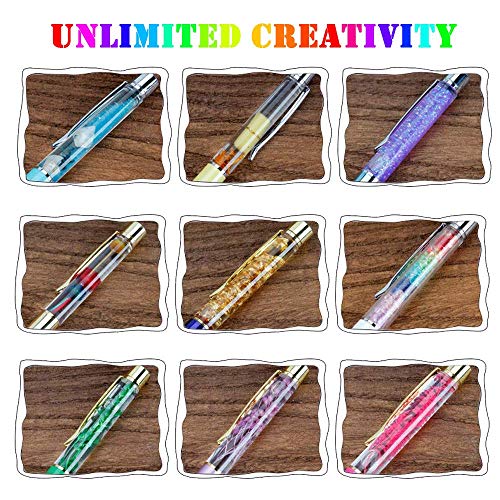 27 Pack Colorful Empty Tube Floating DIY Pens,Building Your Favorite Liquid Sand Pens Gift