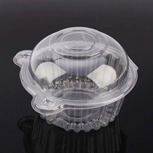 Individual Cupcake Container, 400Pcs Single Cupcake Muffin Dome Holders Plastic Cupcake Box Dome Pod, 17.7 x 9.4 x 4.3 inch