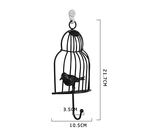 Creative Wrought Iron Bird Cage Hook fit for Clothing Store Door Back Coat Hook Porch Key Rack