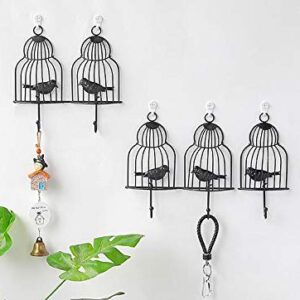 Creative Wrought Iron Bird Cage Hook fit for Clothing Store Door Back Coat Hook Porch Key Rack